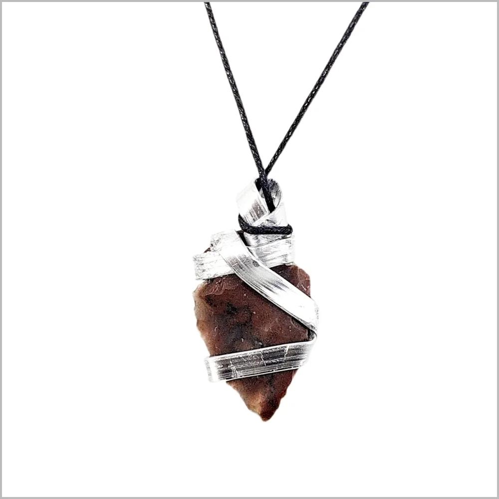 Double Sided Arrowhead Pendant Necklace with Adjustable Black Cord. NWOT